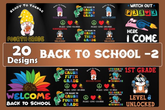 Back to School 2 Bundle: Graphics & Crafts Design Asset Review