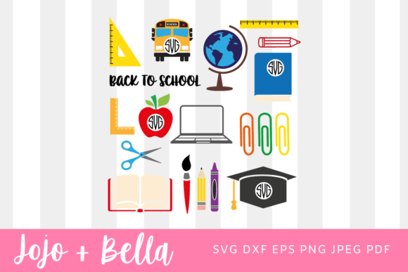 Back to School Bundle SVG: Graphics for Crafts & Content