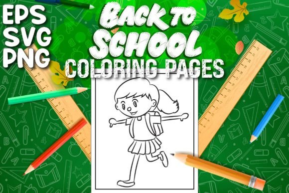 Back to School Coloring Pages Vol-30 Graphics