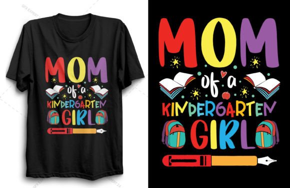 Back to School T-Shirt Designs: Kindergarten Girl Graphics