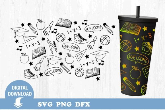 Back to School Tumbler SVG. Teacher.