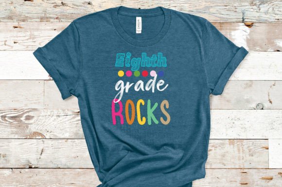 Eighth Grade Rock Back to School Svg: Graphics for T-Shirt Designs