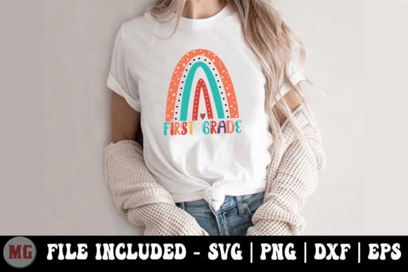 First Grade - Back to School SVG: T-Shirt Designs & Graphics