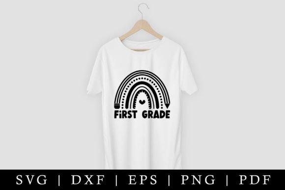 First Grade SVG – Back to School Graphics for Crafts