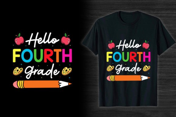 Fourth Grade Back to School T-Shirt Graphics