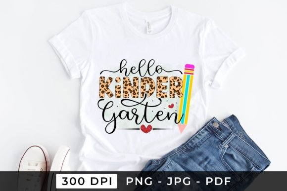 Hello Kindergarten PNG: Back to School Graphics for Crafts