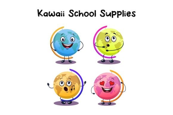 Kawaii Back to School Graphics & Icons