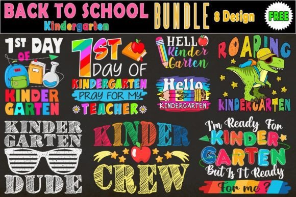 Kindergarten FREE Bundle Back to School Graphics