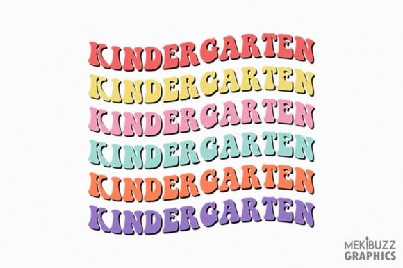 Retro Kindergarten Back to School PNG: Graphics for Crafts