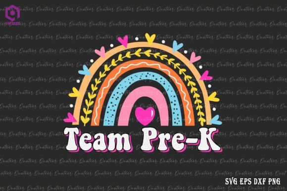 Team Pre-K Rainbow Back to School Graphics